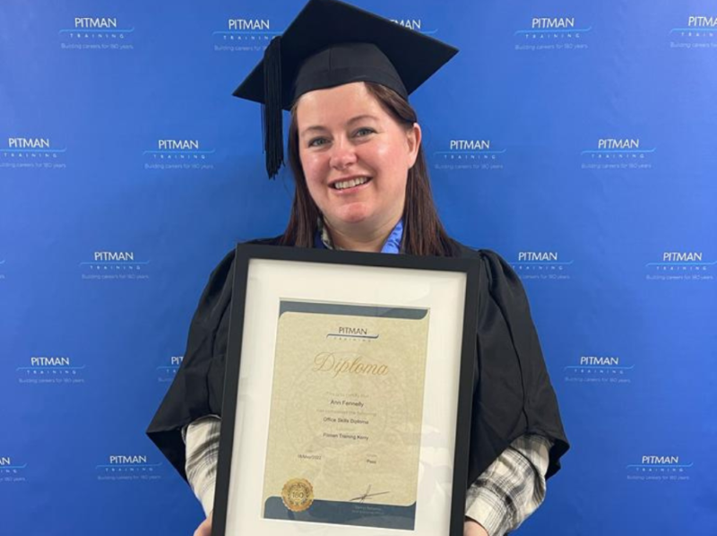 Pitman Training Kerry graduate Ann Fenelly Ann Fennelly Graduation