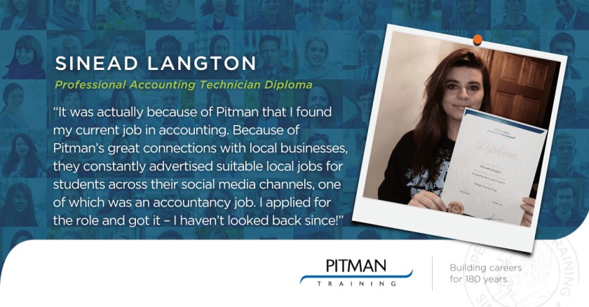 Pitman Training Connections Help Sinead Langton Find Her Dream Job in Accounting Pitman Training Connections Help Sinead Langton Find Her Dream Job in Accounting